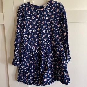 Blue flowery Sergent Major Long Sleeved Dress